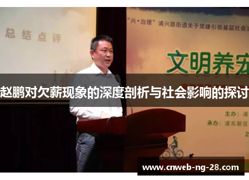 赵鹏对欠薪现象的深度剖析与社会影响的探讨